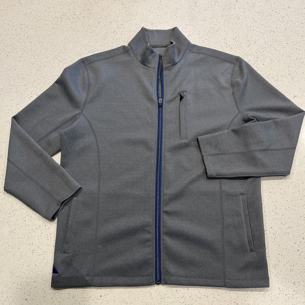 Untuckit Dashwood Jacket Mens Medium Grey Full Zip Performance Golf